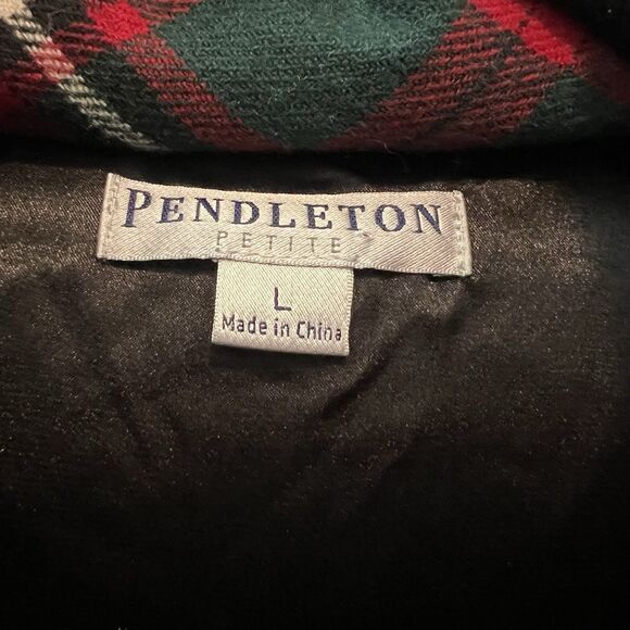 Pendleton Women’s Cable Knit Vest Large Petite Wool Tartan Plaid - Picture 3 of 6